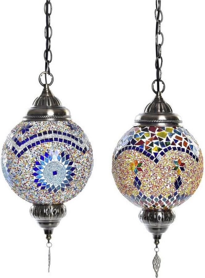 DKD Home Decor Plafondlamp Kristal Metaal 20 x 20 x 36 cm Multicolour 50 W (2 Stuks)