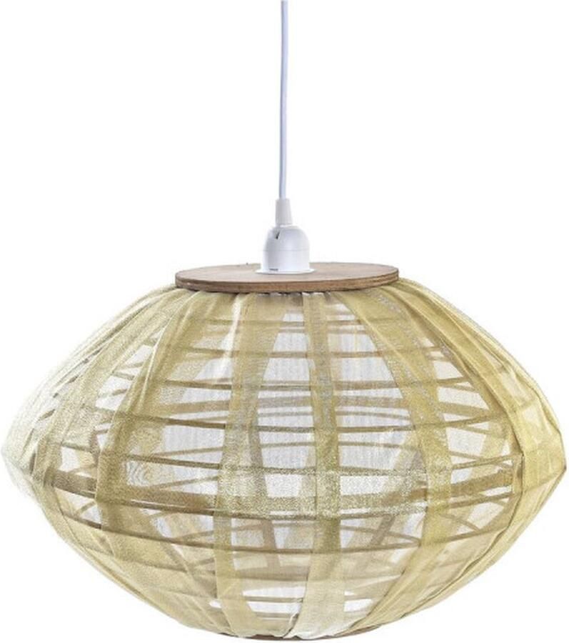 DKD Home Decor Plafondlamp Natuurlijk Gouden Bruin Bamboe 50 W (42 x 42 x 26 cm)