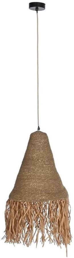DKD Home Decor Plafondlamp Natuurlijk Ijzer 50 W Jute (44 x 44 x 67 cm)