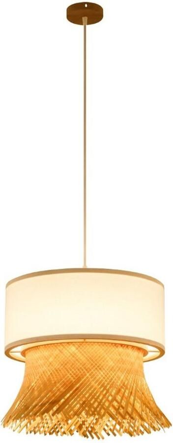 DKD Home Decor Plafondlamp Polyester Bamboe (40 x 40 x 39 cm)