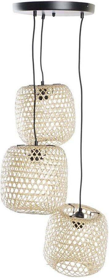 DKD Home Decor Plafondlamp Zwart Bruin 220 V 50 W (43 x 43 x 100 cm)