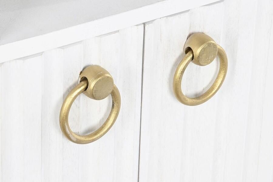 DKD Home Decor Planken Wit Metaal Mangohout 90 x 40 x 180 cm