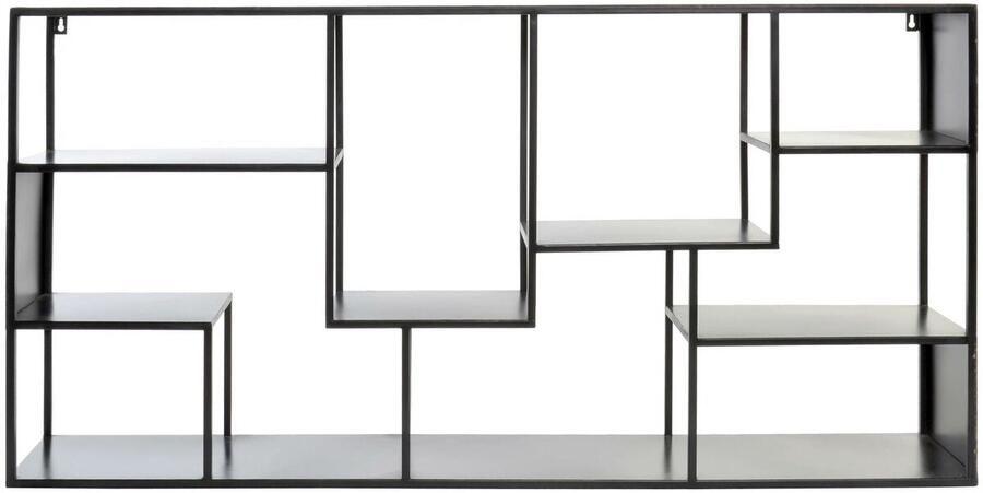 DKD Home Decor Planken Zwart Metaal 120 x 20 x 60 cm