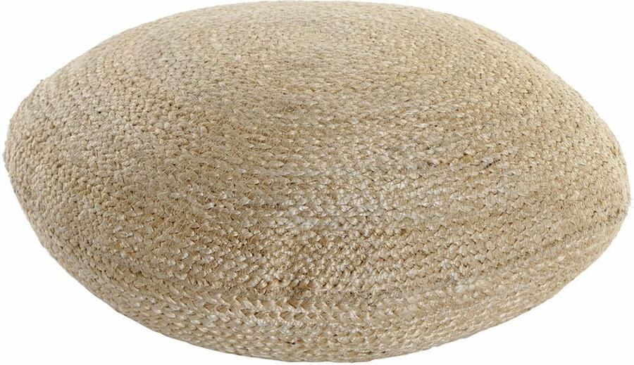 DKD Home Decor Poef Vezel Natuurlijk (50 x 20 x 50 cm)