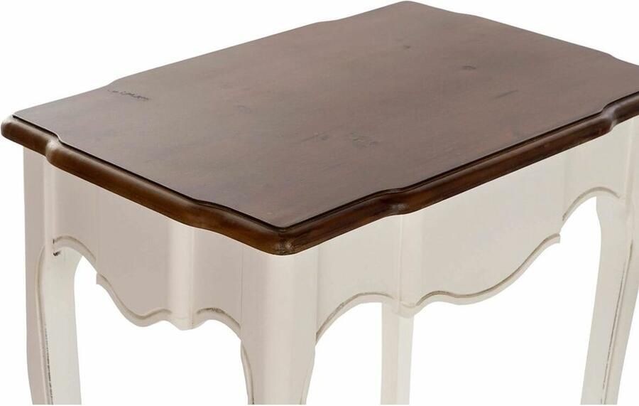 DKD Home Decor Set van 3 tafels Wit (3 pcs) (60 x 40 x 66 cm)