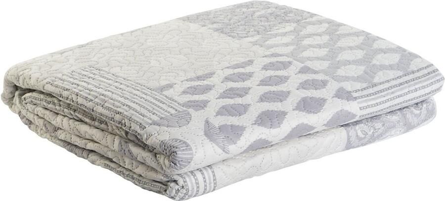 DKD Home Decor Sprei Beige Grijs Bed van 180 270 x 270 x 1 cm