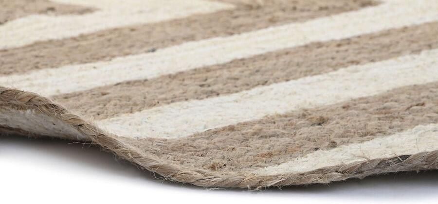 DKD Home Decor Tapijt Scandi Wit Lichtbruin Jute (200 x 200 x 1 cm) - Foto 2