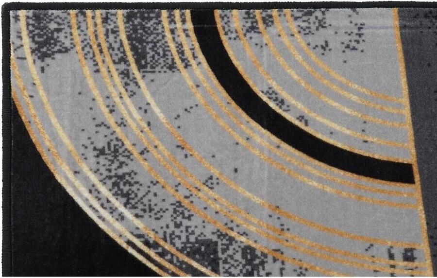 DKD Home Decor Tapijt Zwart Gouden Modern Geometrisch (120 x 180 x 0 4 cm)