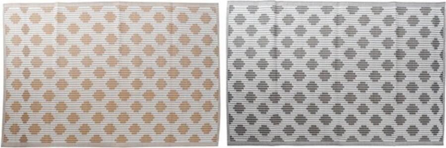 DKD Home Decor Tapijt Zwart Grijs Polypropyleen (2 pcs) (150 x 210 x 1 cm)