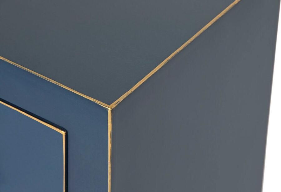 DKD Home Decor Tv-meubel Blauw Gouden Spar Hout MDF 130 x 24 x 51 cm