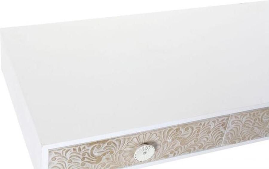 DKD Home Decor Tv-meubel Wit Spar Lichtbruin (120 x 65 x 42 cm)