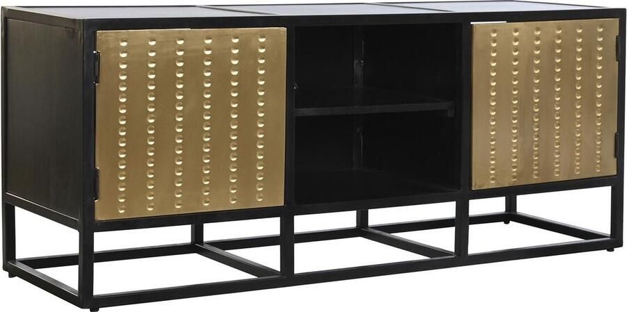 DKD Home Decor Tv-meubel Zwart Metaal Hout (120 x 37 x 50 cm)