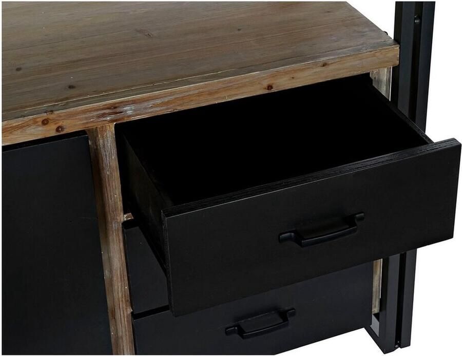 DKD Home Decor Tv-meubel Zwart Metaal Spar (145 x 40 x 86 cm)