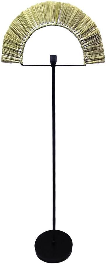 DKD Home Decor Vloerlamp Zwart Natuurlijk Jute Ijzer 50 W 220 V 56 x 26 x 152 cm