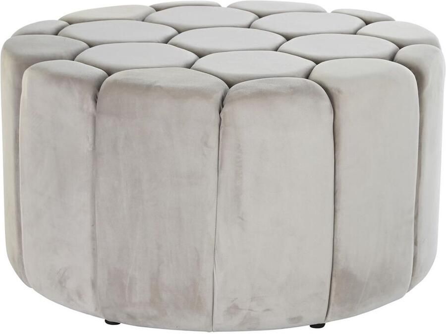 DKD Home Decor Voetensteun Beige Polyester Hout MDF (86 x 86 x 48 cm)