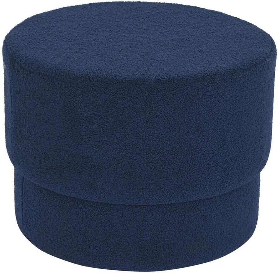 DKD Home Decor Voetensteun Blauw Fluweel 55 x 55 x 40 cm