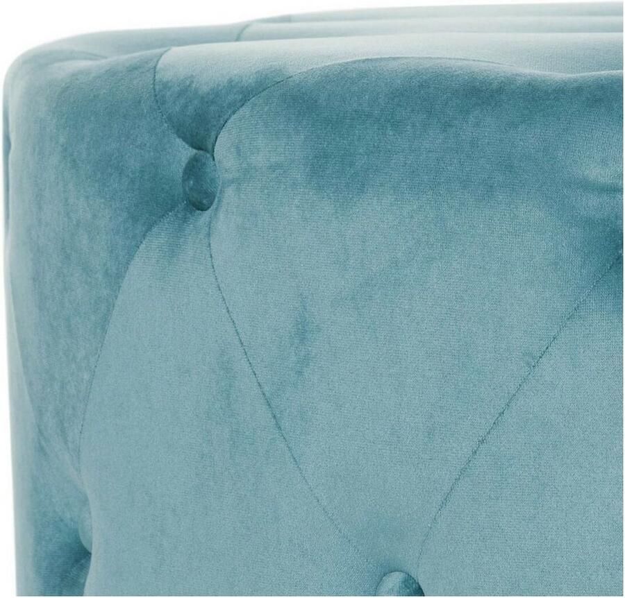 DKD Home Decor Voetensteun Blauw Modern Velvet Hout MDF (2 pcs)