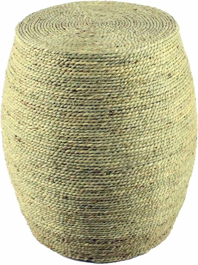 DKD Home Decor Voetensteun Touw Aluminium Lichtbruin Industriële hennep (45 x 45 x 52 cm)