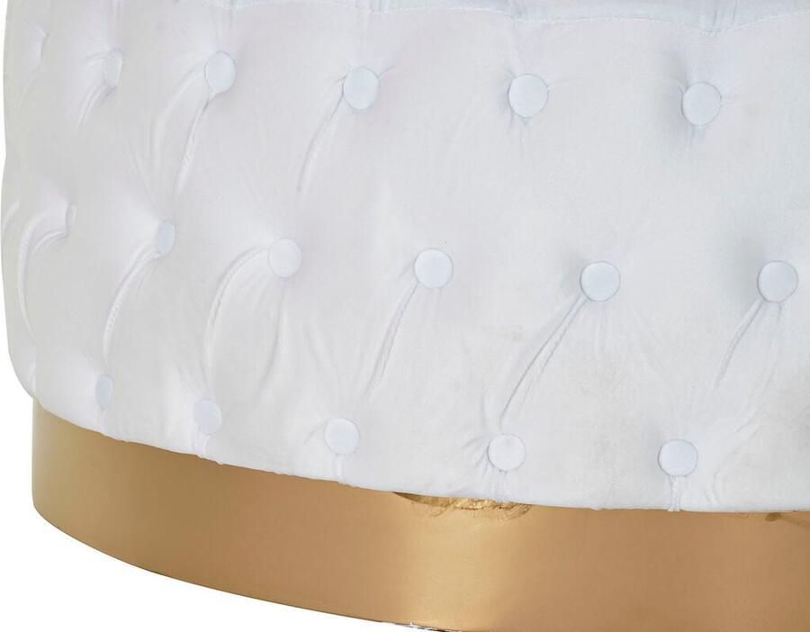 DKD Home Decor Voetensteun Wit Polyester Hout MDF (78 x 78 x 40 cm)