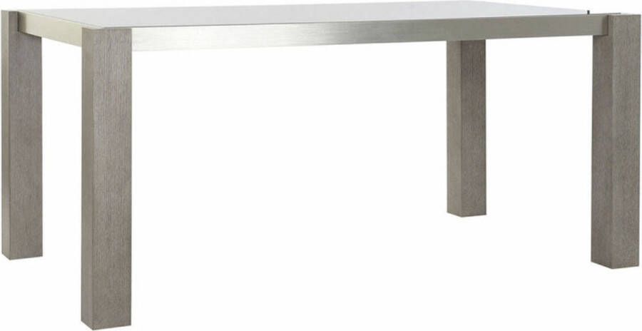 DKD Home Decor Eettafel Kristal Grijs Aluminium Ek Gehard glas (162 x 92 x 74 cm) - Foto 2