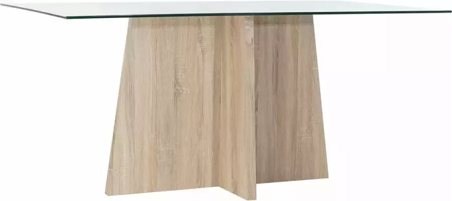 DKD Home Decor Eettafel Kristal Hout MDF (160 x 90 x 75 cm)