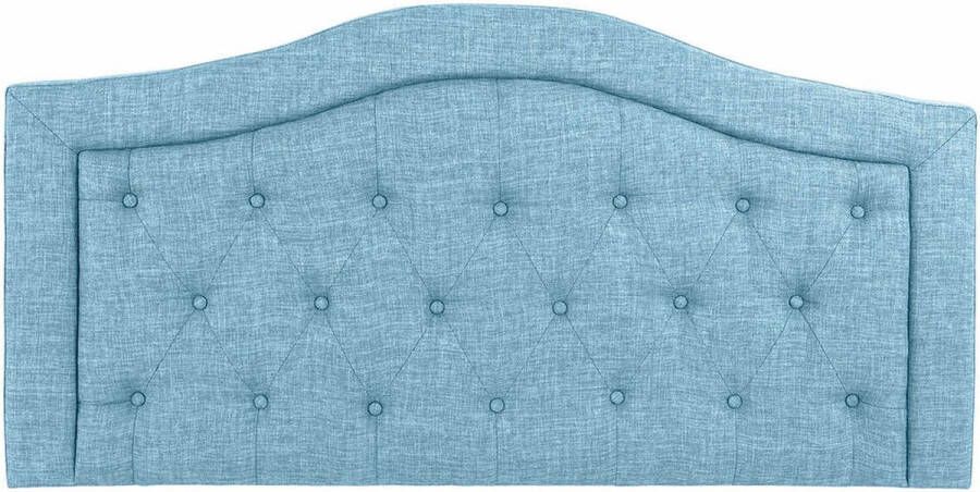 DKD Home Decor Hoofdbord Blauw Hout Polyester (167 x 8 x 132 cm)