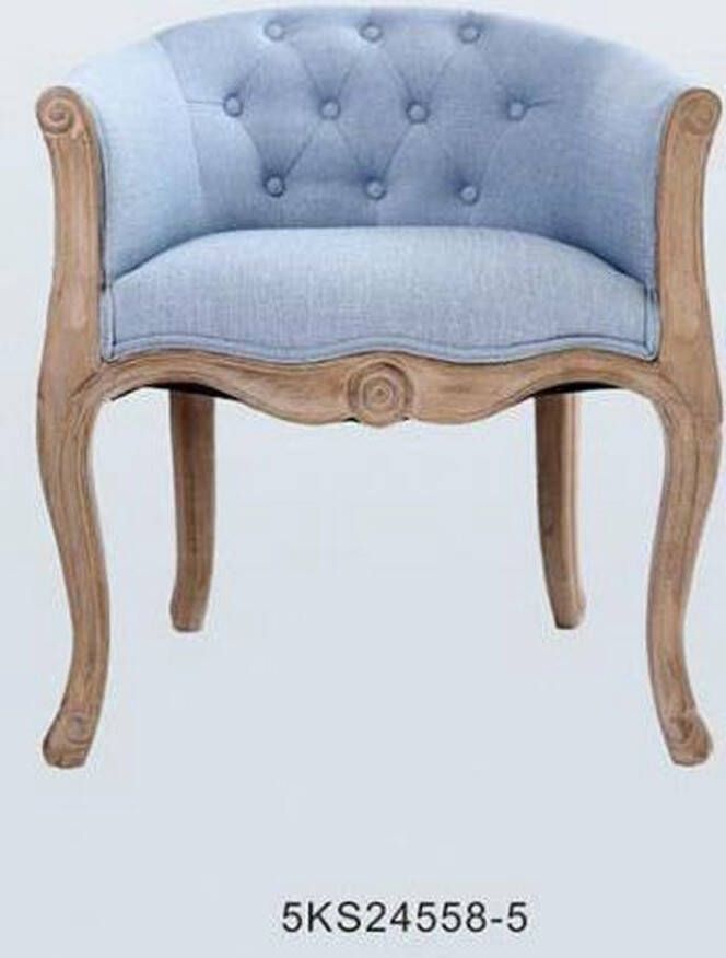 Maison de france Nachtkastje bed header linen rubberwood 180x10x120 blue blauw