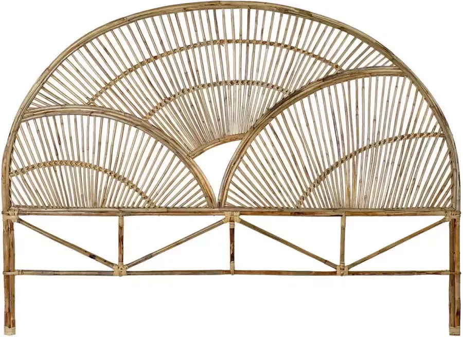 DKD Home Decor Hoofdbord Natuurlijk Rotan (178 x 4 x 128 cm)