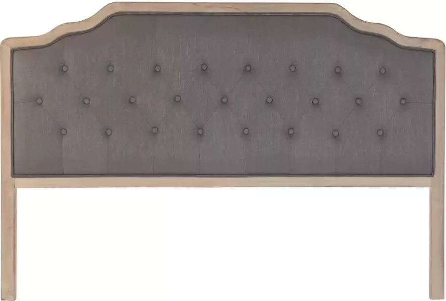 DKD Home Decor Hoofdbord Polyester Donker grijs Ek (180 x 10 x 120 cm)
