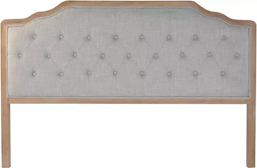 DKD Home Decor Hoofdbord Polyester Lichtgrijs Ek (180 x 10 x 120 cm)