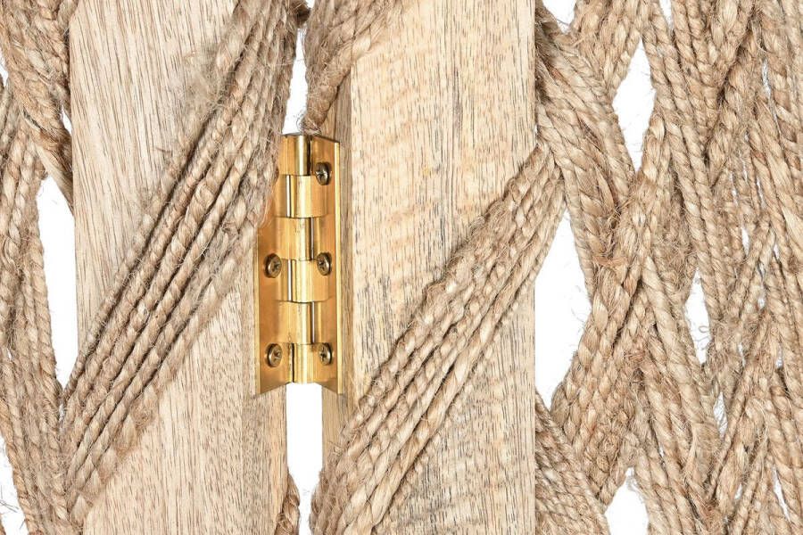 DKD Home Decor Kamerscherm 151 x 2 5 x 183 cm Mangohout Jute