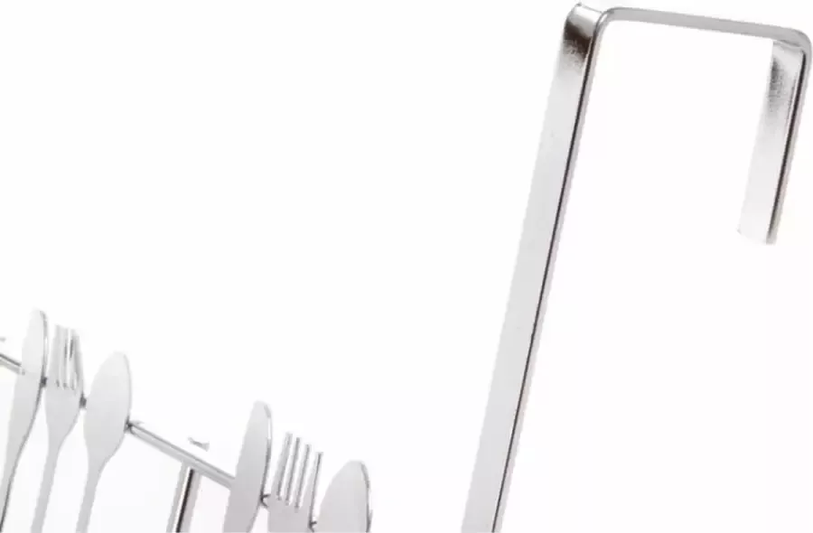 DKD Home Decor Kapstok voor deur Zilver Metaal Bestekken (34 x 17 x 9 cm)