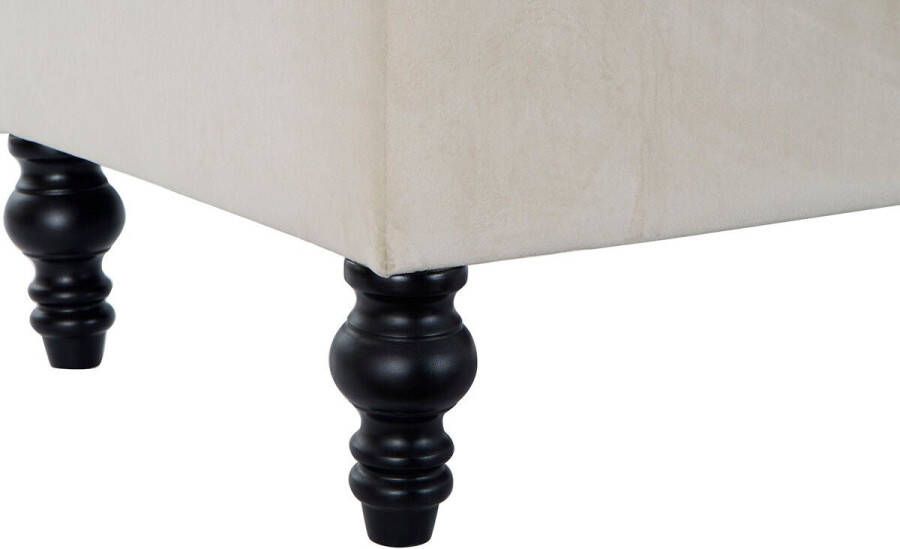 DKD Home Decor Kruk 115 x 44 x 43 cm 114 x 44 x 41 cm Zwart Hout Crème