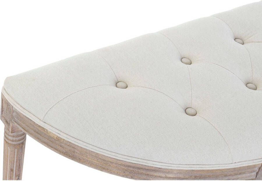 DKD Home Decor Kruk 125 x 43 x 48 cm Natuurlijk Beige Rubberwood Plastic