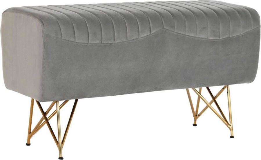 DKD Home Decor Kruk 90 x 31 x 47 cm Grijs Gouden Metaal - Foto 2