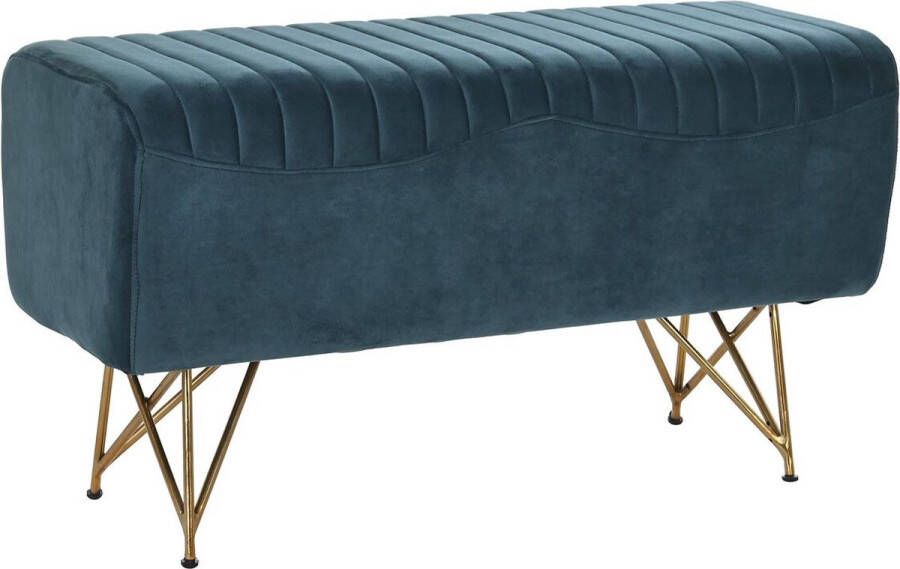 DKD Home Decor Kruk 90 x 31 x 47 cm Metaal Turkoois