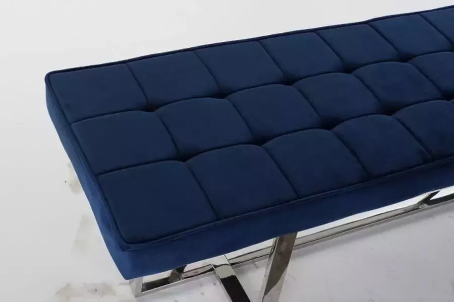 DKD Home Decor Kruk Blauw Polyester Staal (150 x 45 x 45 cm)