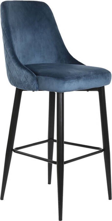 DKD Home Decor Kruk Blauw Zwart Tweekleurig Metaal 51 x 68 x 110 cm 51 x 56 x 110 cm - Foto 2