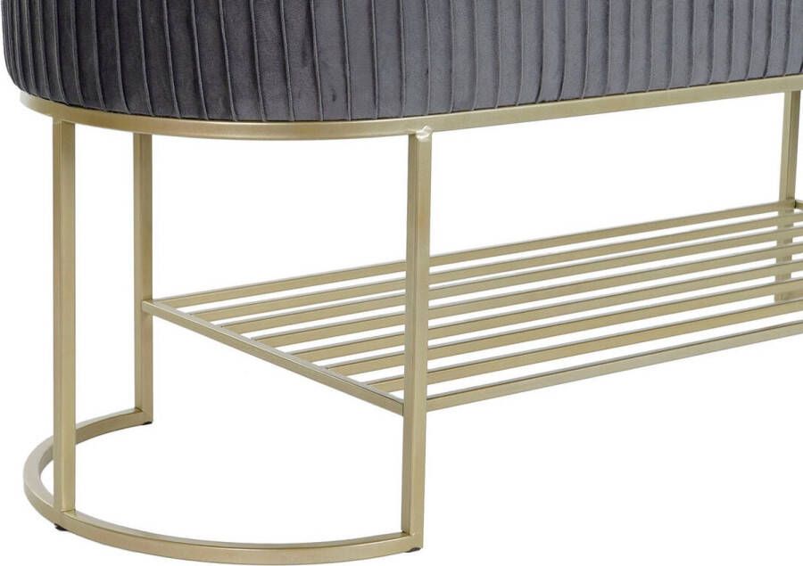 DKD Home Decor Kruk Grijs Gouden Metaal 120 x 40 x 45 cm