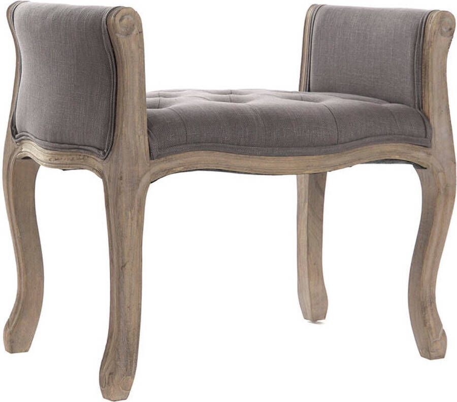 DKD Home Decor Kruk Grijs Natuurlijk Rubberwood 65 x 46 x 60 cm