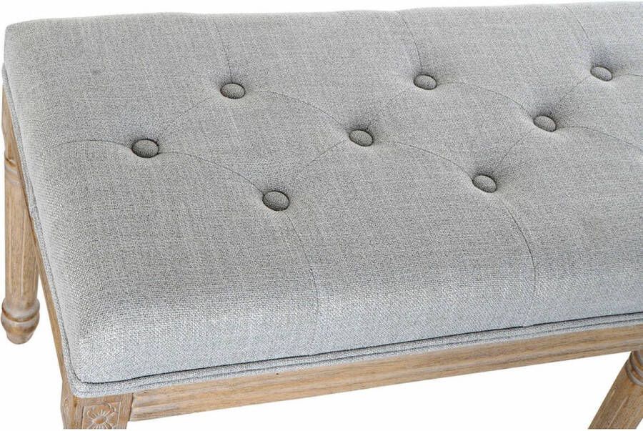 DKD Home Decor Kruk Lichtgrijs Hout Natuurlijk rubber Rubberwood 122 x 41 x 48 cm - Foto 2