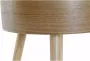 DKD Home Decor Kruk Natuurlijk Beige Polyester Hout MDF (40 x 40 x 41 cm) - Thumbnail 2