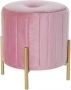 DKD Home Decor Kruk Roze Gouden Metaal Polyester Fluweel (123 x 50 x 45 cm) - Thumbnail 2