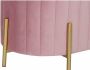 DKD Home Decor Kruk Roze Gouden Metaal Polyester Fluweel (123 x 50 x 45 cm) - Thumbnail 1