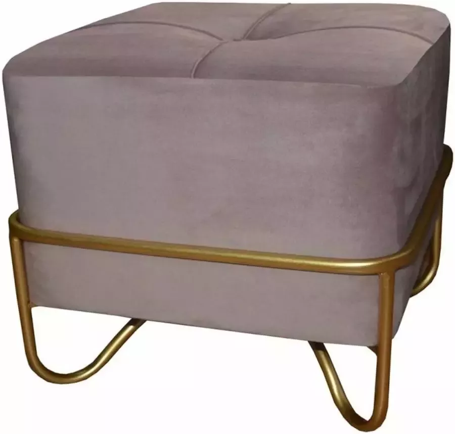 Maison de france Kruk DKD Home Decor Roze Polyester Schuim Metaal Gouden Hout MDF (42 x 42 x 38 cm)