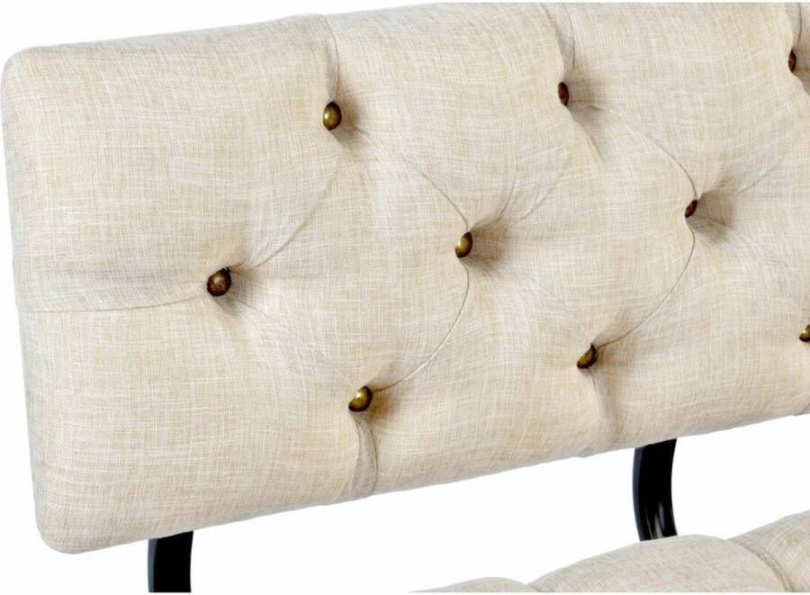 DKD Home Decor Kruk Spar Zwart Beige Bruin Polyester (100 x 51 x 77 cm)