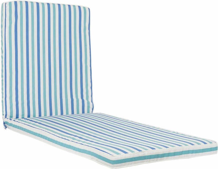 DKD Home Decor Kussen Hangmatten 190 x 60 x 5 cm Strepen Wit Hemelsblauw Marineblauw (190 x 60 x 5 cm)