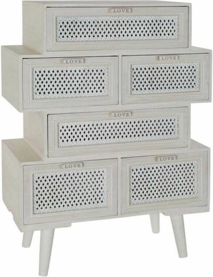 DKD Home Decor Ladenkast Hout Wit (60 x 32 5 x 84 cm)