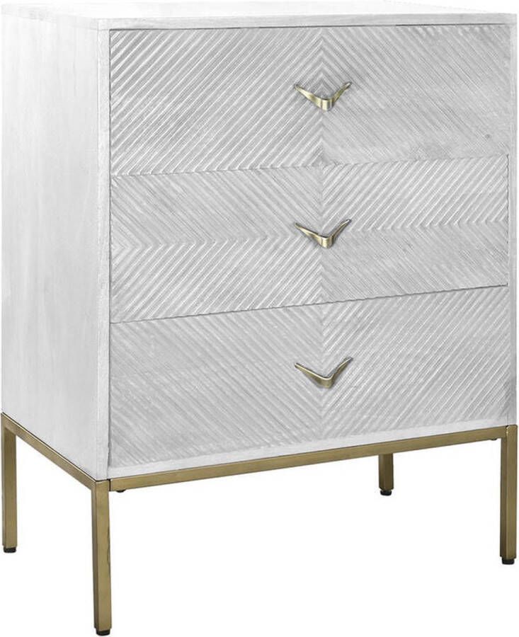 DKD Home Decor Ladenkast Metaal Wit Mangohout 70 x 40 x 90 cm