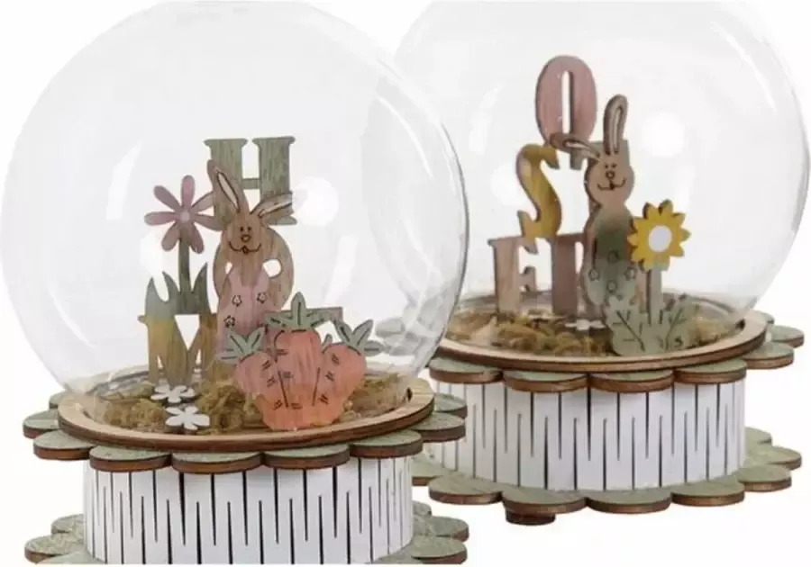 DKD Home Decor Lamp dieren LED (2 pcs) (10 x 10 x 4 cm)